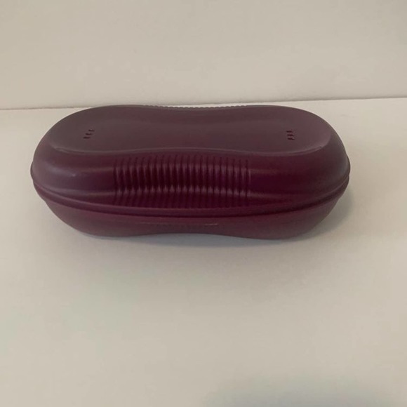 Tupperware Microwave Breakfast Maker Cooker Plum Purple 430ml Preowned - Picture 7 of 12